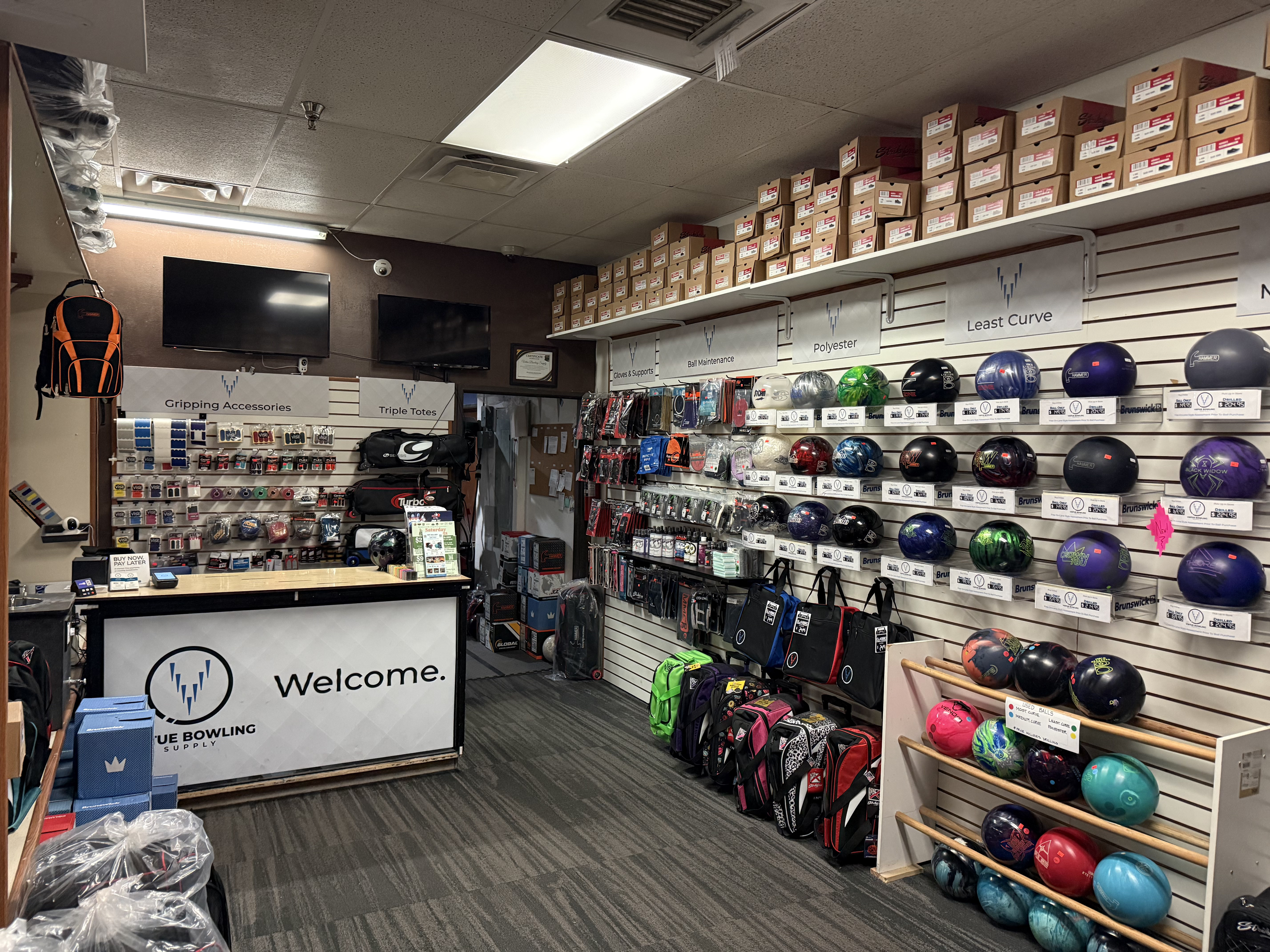 Virtue Bowling pro shop inside Mesa East Bowl
