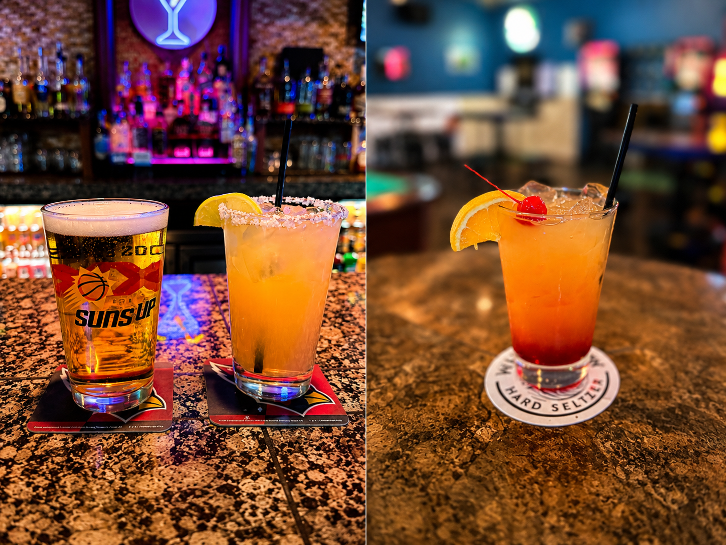 Cocktails at the Mesa East Bowl bar