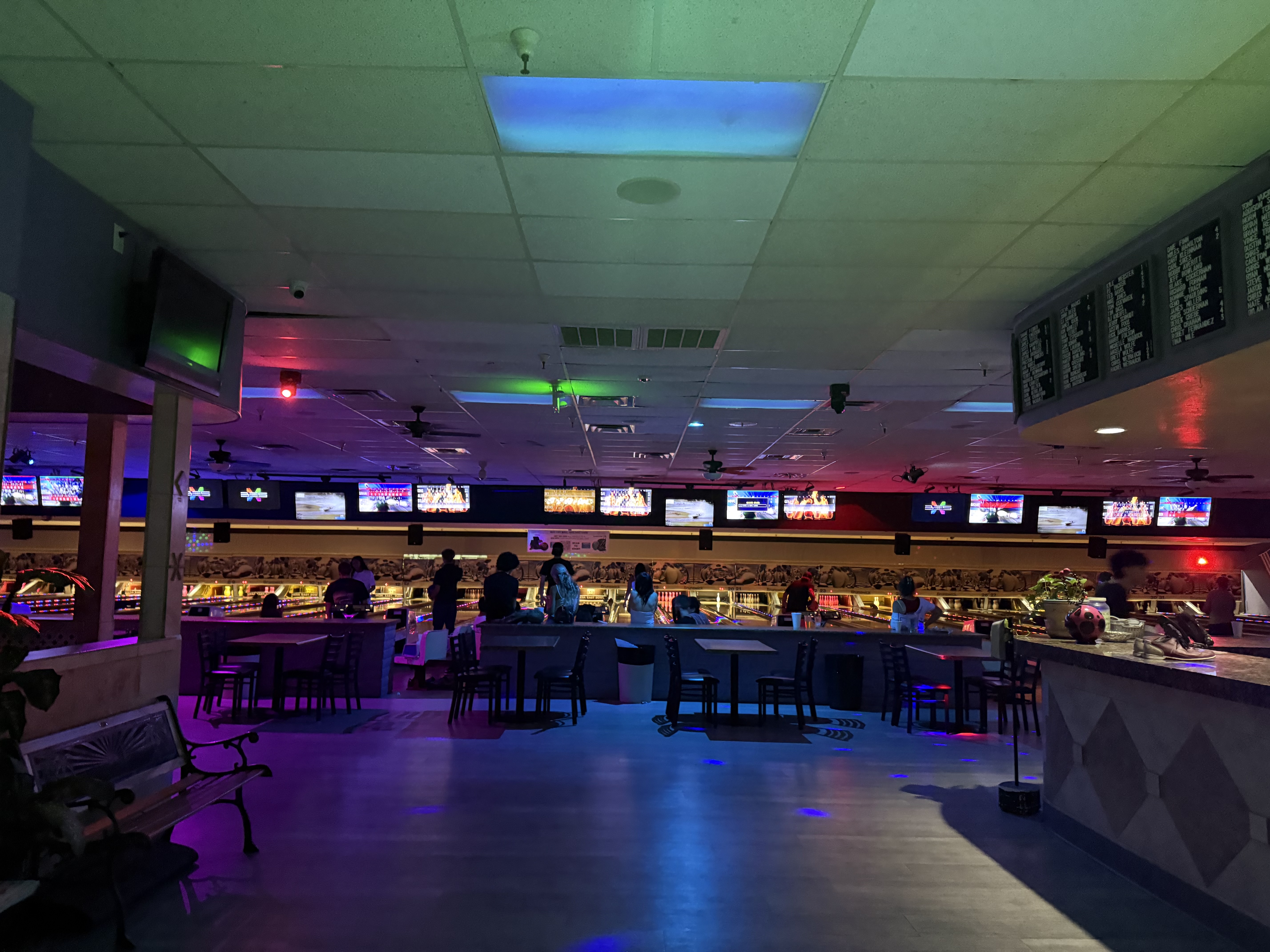 Rock 'N' Bowl glow bowling at Mesa East Bowl
